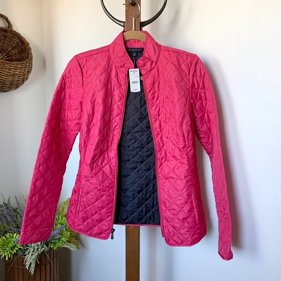 NWT Brooks Brothers Pink Quilted Jacket sz 0 XS / SM - Picture 3 of 15